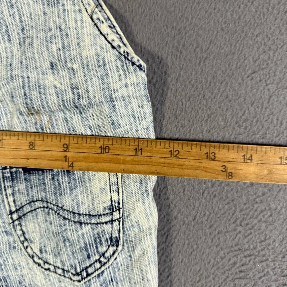 Vintage 80s Lee Bib Jeans Overalls Unisex Baby Toddler 18 Months Acid Wash